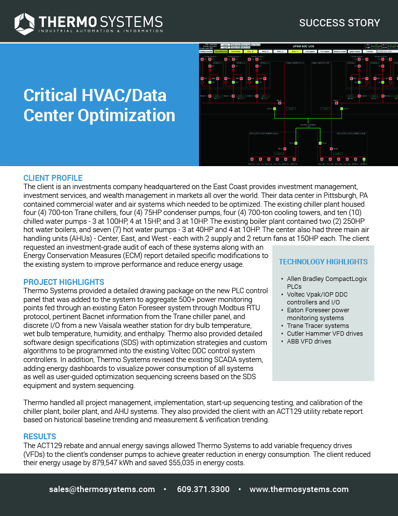 Critical HVAC / Data Center Case Study